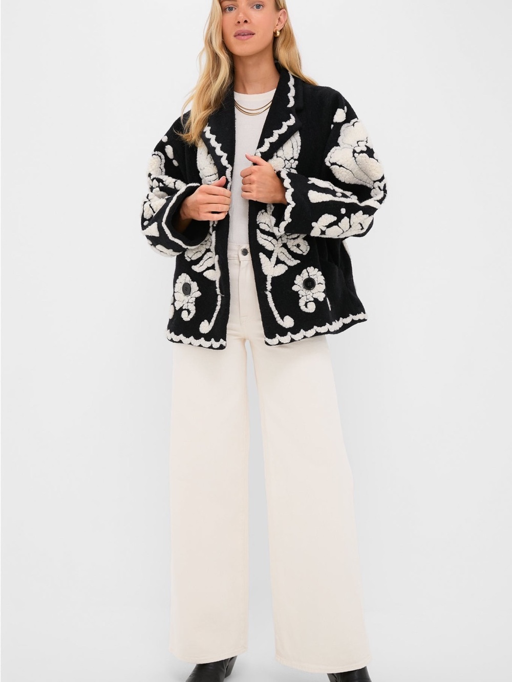 FARM Rio Garden Fleece Jacket Floral Botanical Print Size XS NWT - Picture 5 of 8